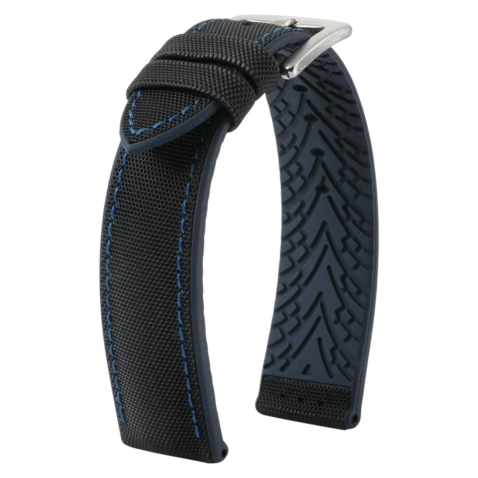 Luca Canvas Nylon & FKM Rubber Hybrid Performance Strap for IWC Pilot / Big Pilot - White (8097)