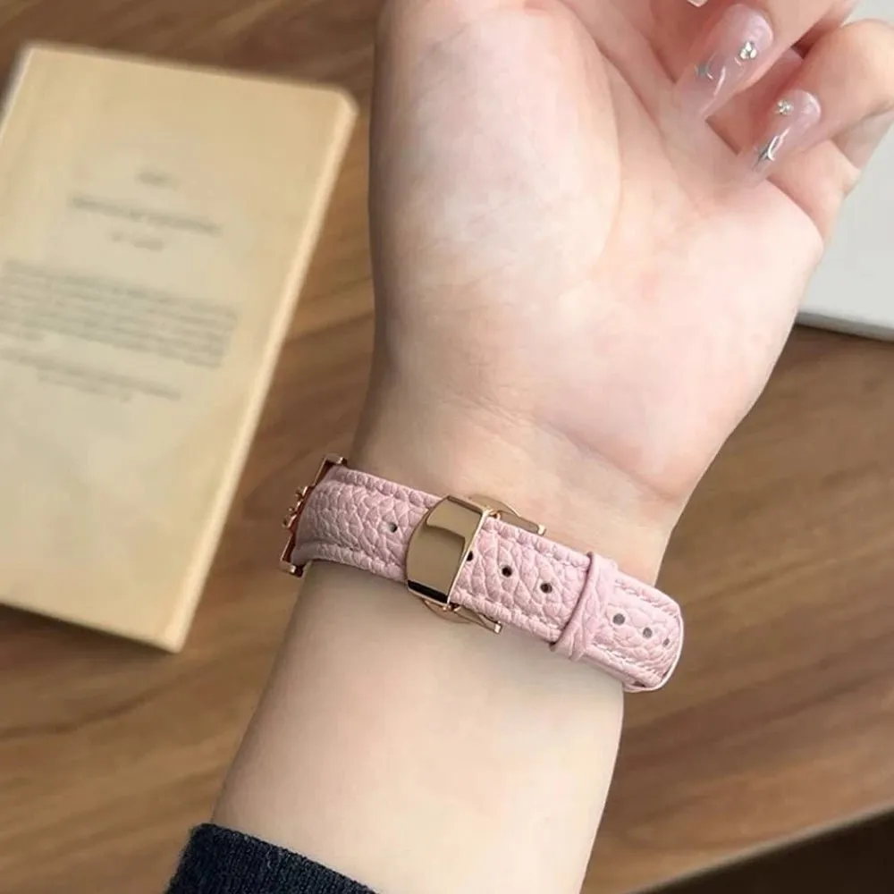 Luna Luxe Genuine Leather Apple Watch Band for Women