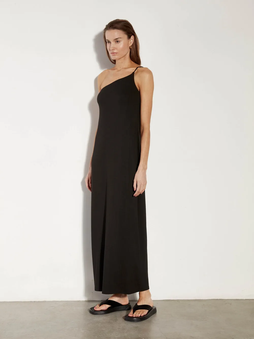 Luxe Jersey Asymmetrical Maxi