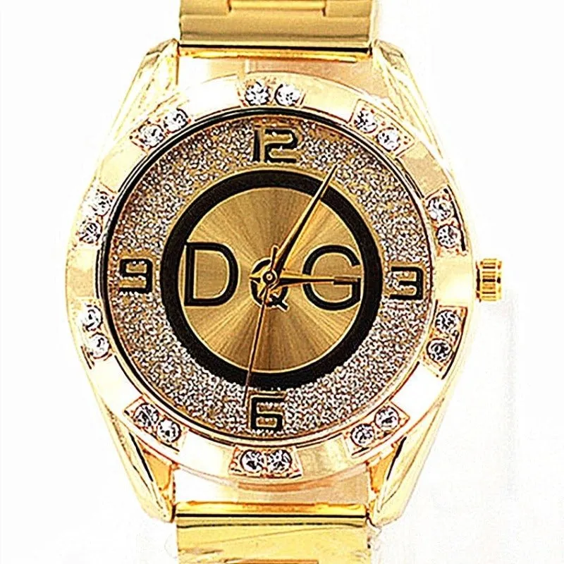 Luxury Gold Wristwatch Quartz Watch For Women Party Jewelry