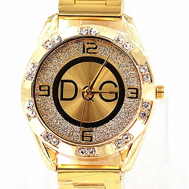 Luxury Gold Wristwatch Quartz Watch For Women Party Jewelry
