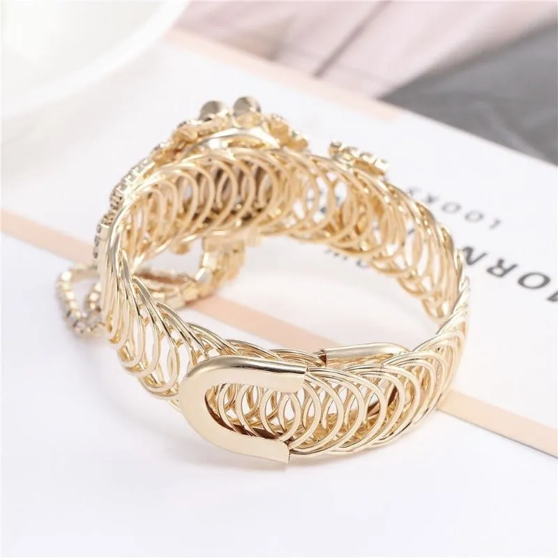 Luxury Sapphire Wristwatch Bracelet Watch Women Wedding Jewelry