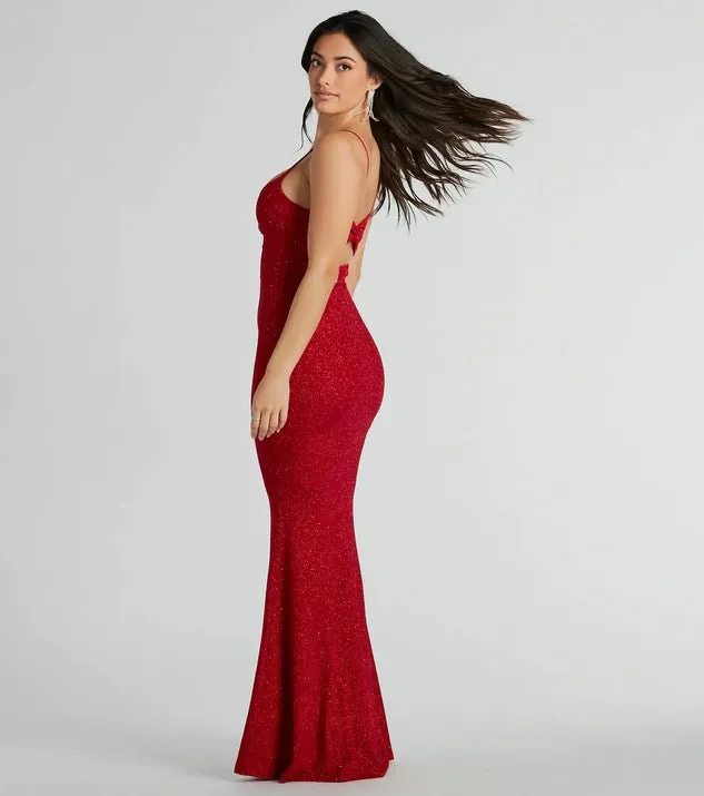 Maleah sparkling red ball dress with cutout back s6 Express NZ Wide