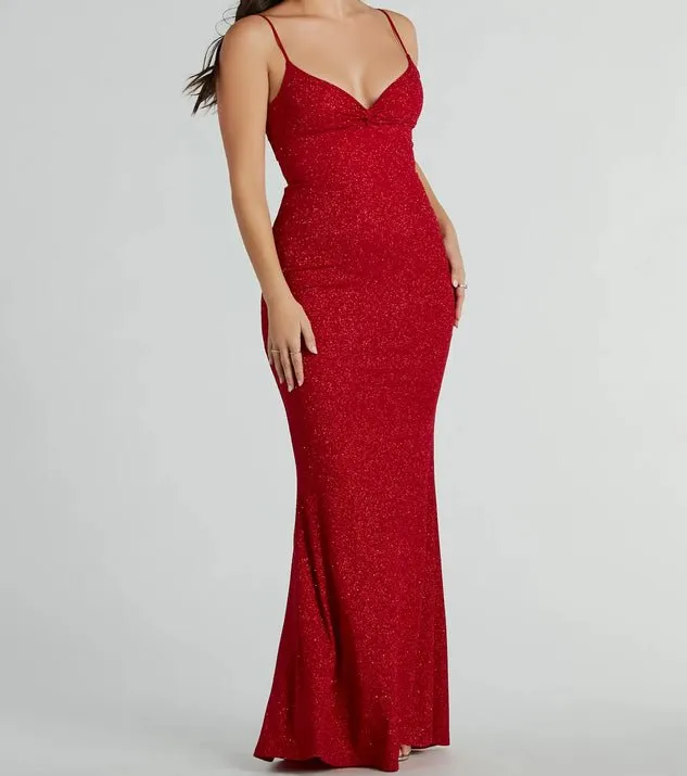 Maleah sparkling red ball dress with cutout back s6 Express NZ Wide