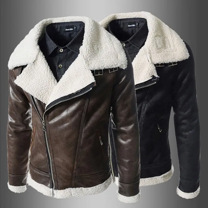 Men Leather Pilot Jacket