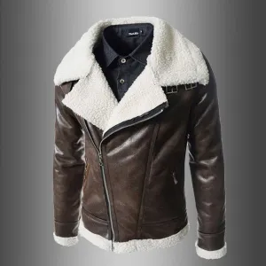 Men Leather Pilot Jacket