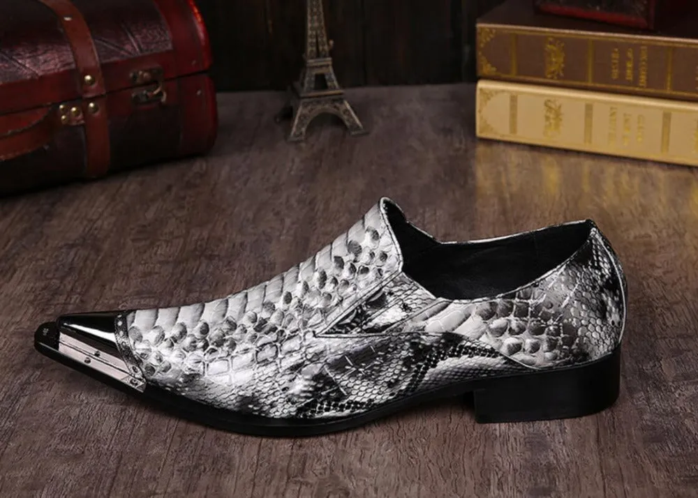 Men's British Style Genuine Leather Shoes Up To Size 10.5