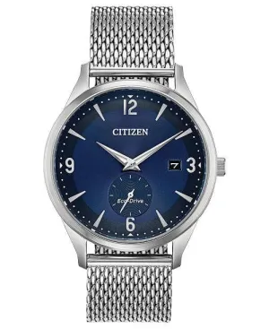 Men's Btw- By The Way- Stainless Steel Watch With Cobalt Blue Dial