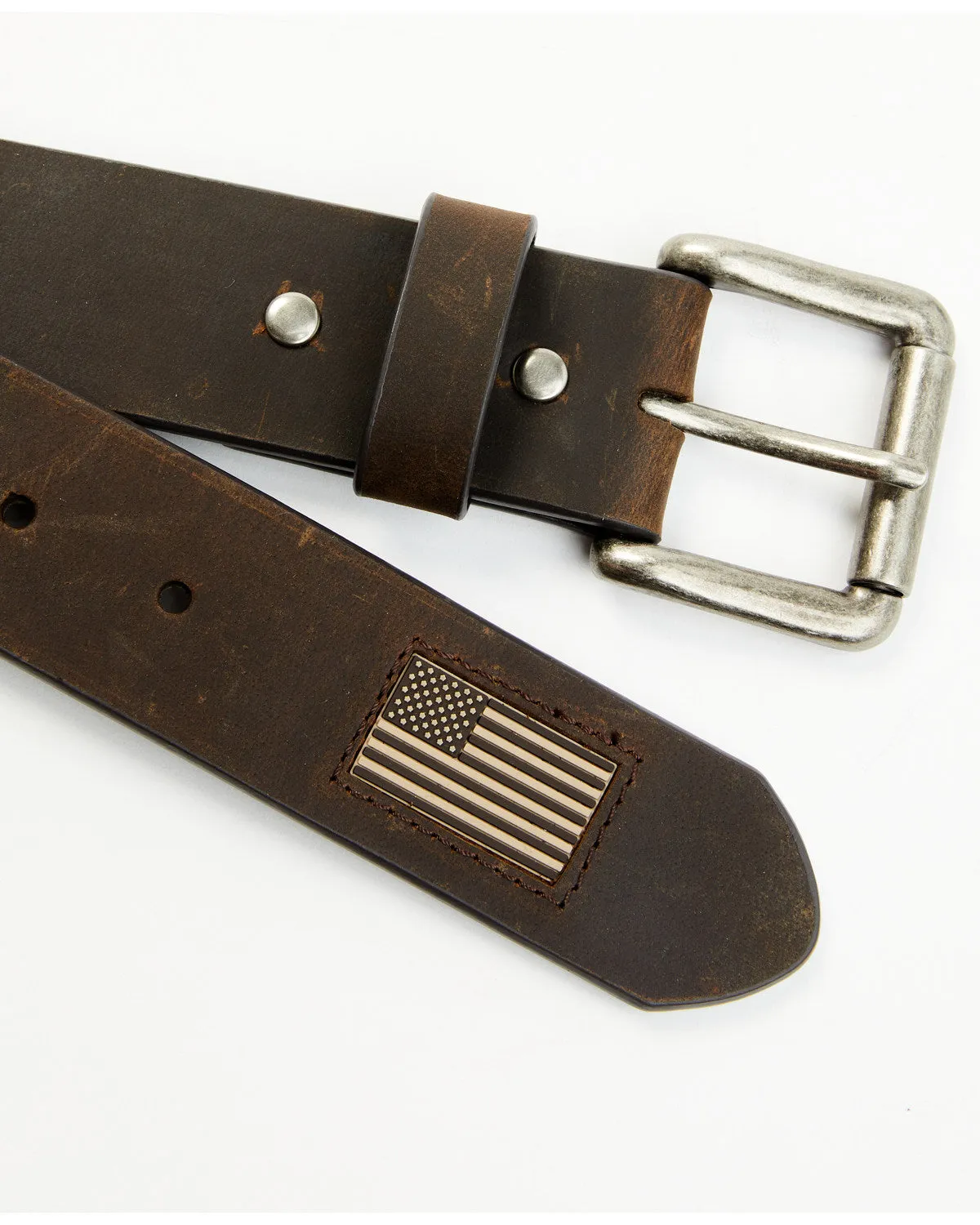 Men's Flag Tip Casual Leather Belt