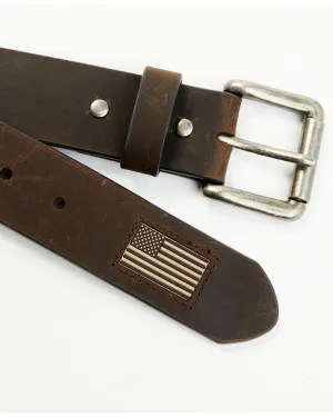 Men's Flag Tip Casual Leather Belt