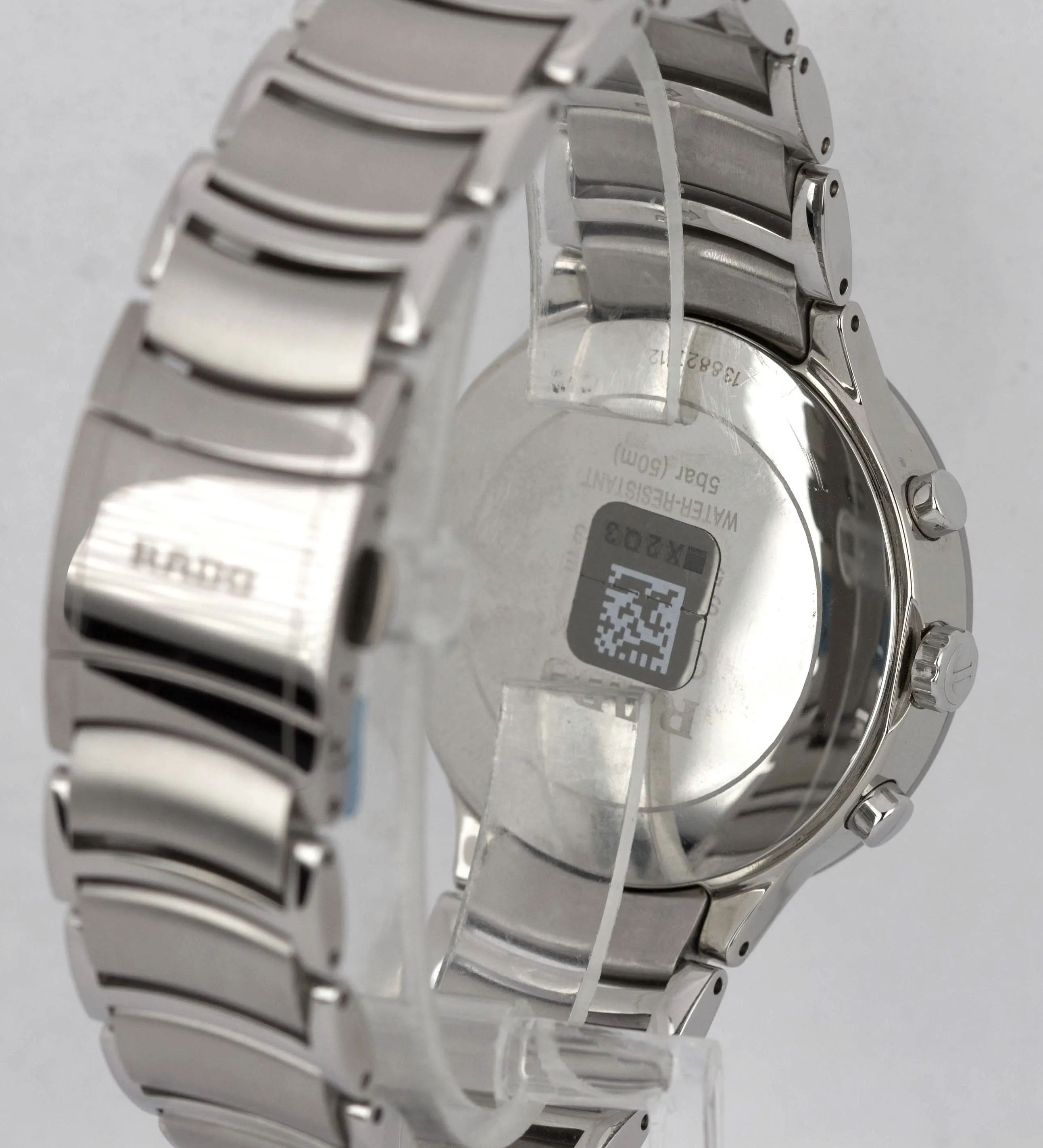 Men's RADO Centrix Steel Rose Gold 44mm Chronograph Swiss Quartz Watch R30122113