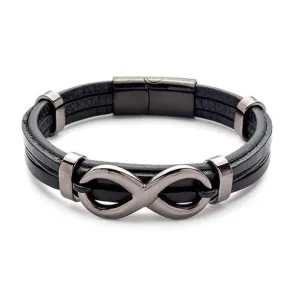 Men's Republic Bracelet Gun Metal Infinity