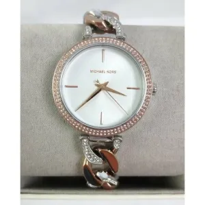 Michael Kors MK4634 Catelyn Silver 3 Hand Glitz Dial Two Tone Rose Gold/Silver Stainless Steel Women's Watch