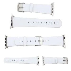 Microfiber Leather Strap for Apple Watch - White, Black, Blue or Pink