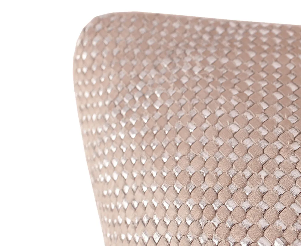 Mini Bling Clay Silver Leather Pillow