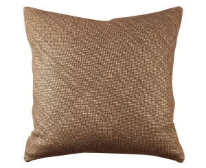 Mini Bling Espresso Gold Leather Pillow