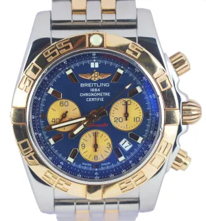 Mint 2014 Breitling Chronomat B01 44mm Two-Tone 18K Rose Gold Stainless CB0110