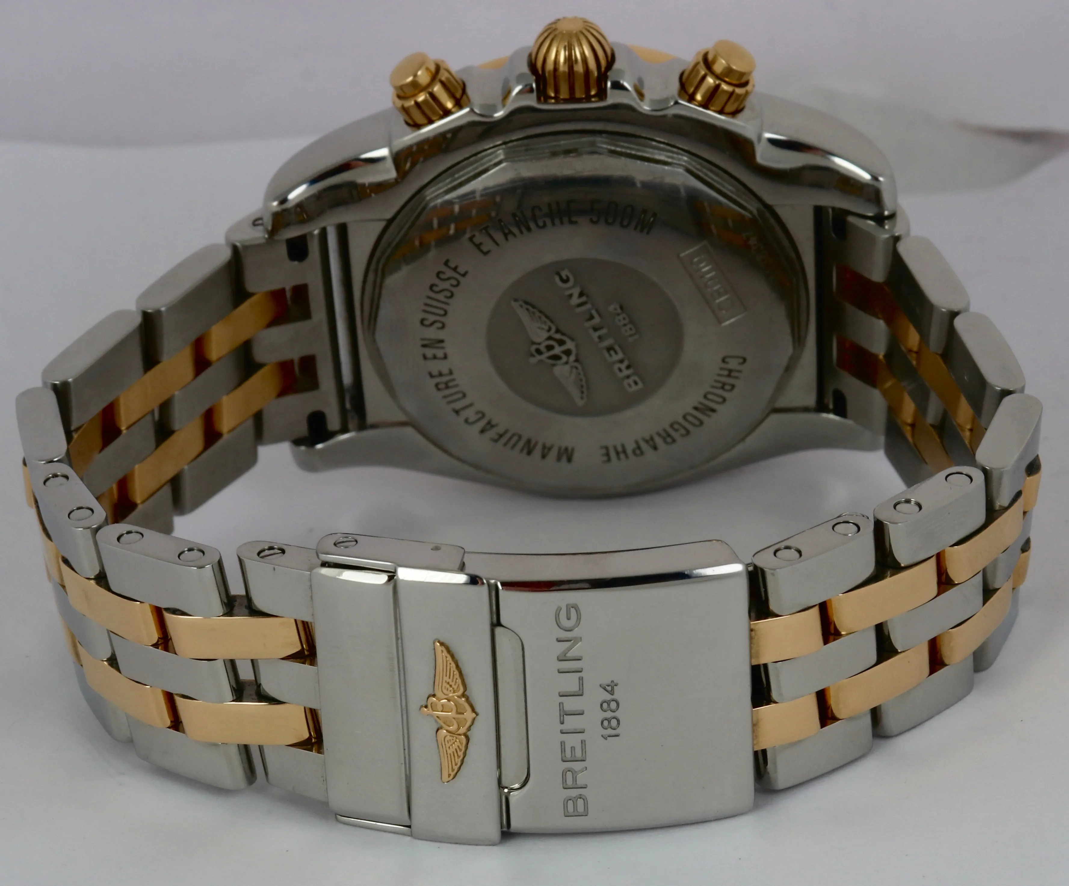Mint 2014 Breitling Chronomat B01 44mm Two-Tone 18K Rose Gold Stainless CB0110