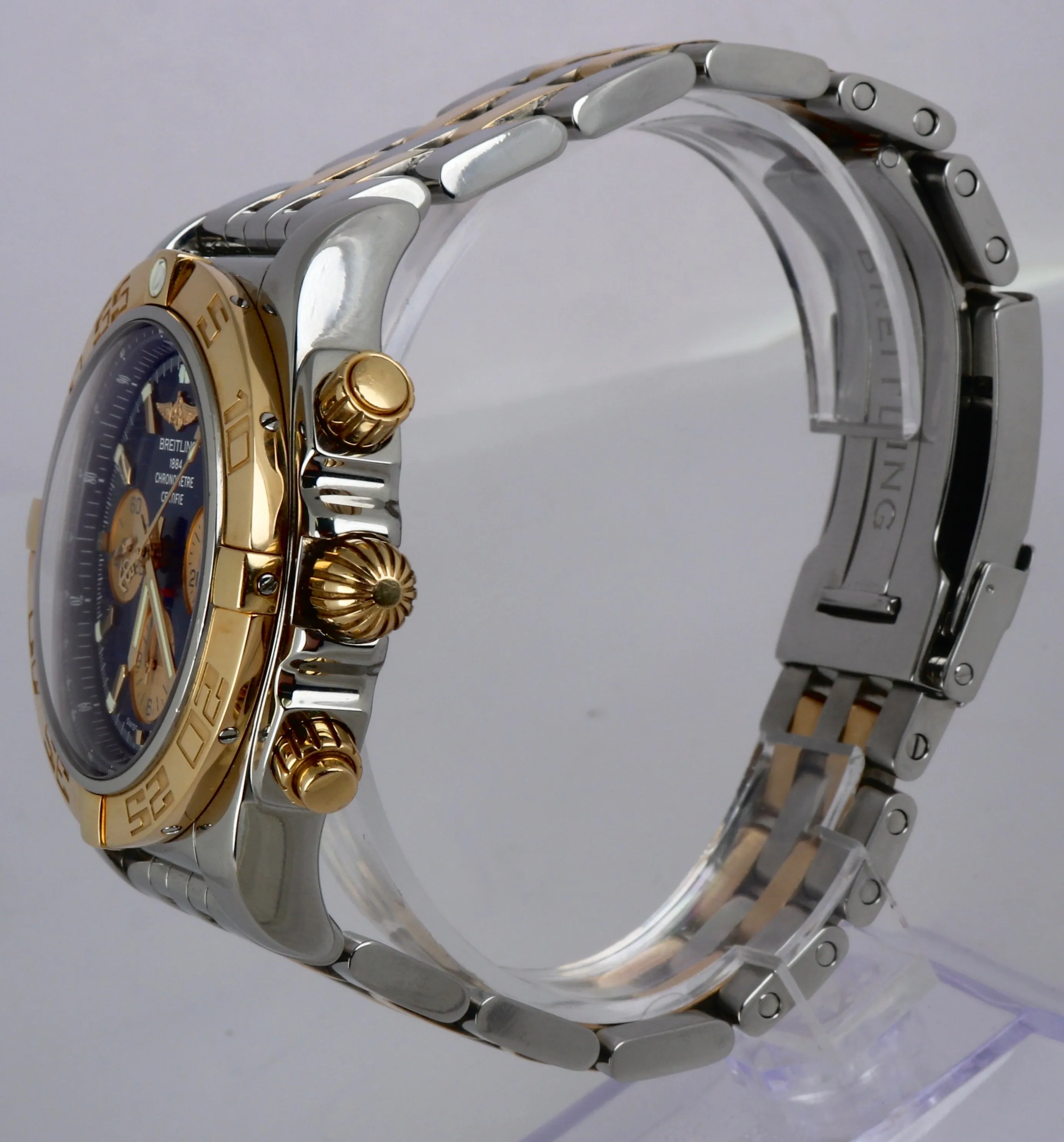 Mint 2014 Breitling Chronomat B01 44mm Two-Tone 18K Rose Gold Stainless CB0110