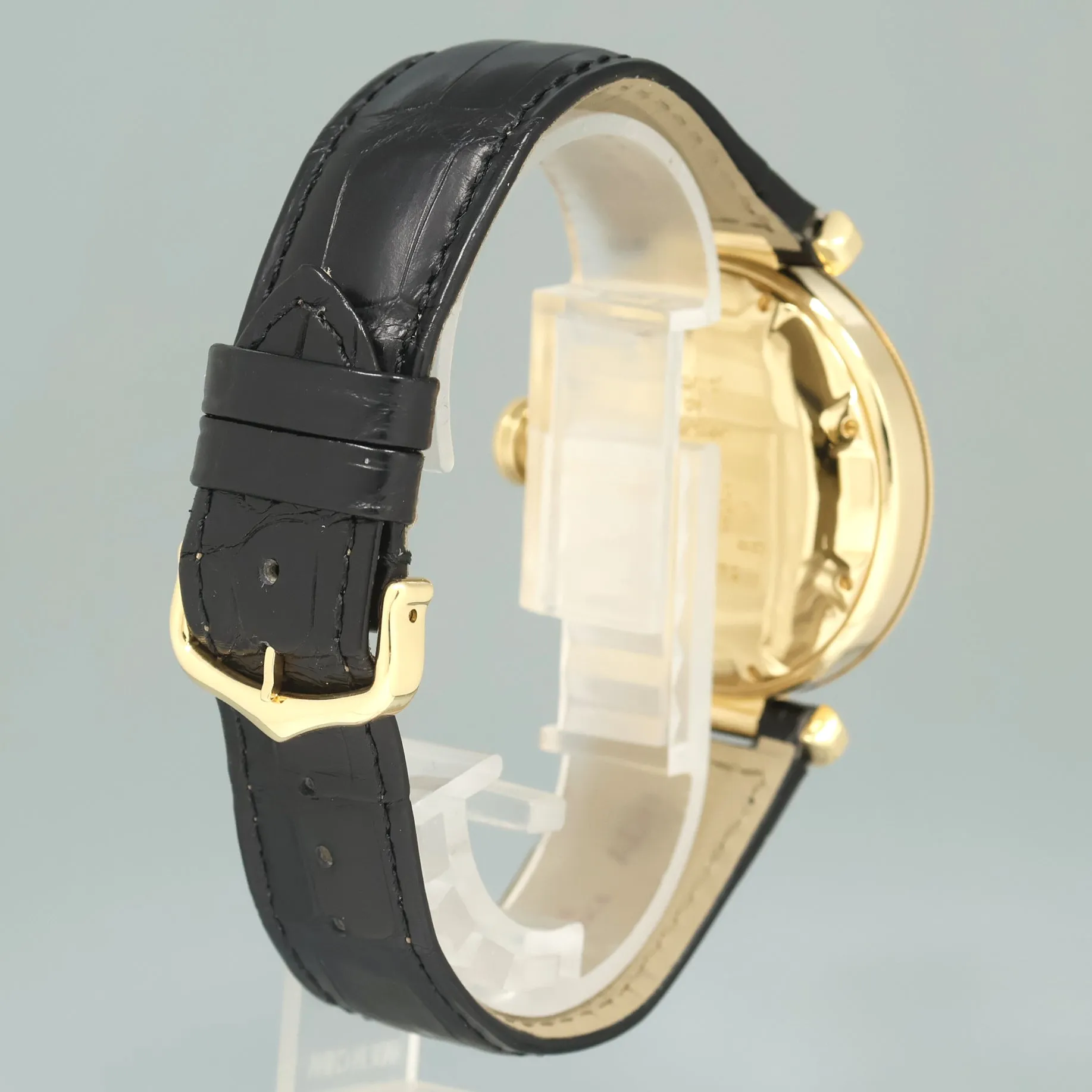 MINT Cartier Pasha Roman 1023 Yellow Gold 38mm Factory Diamond Grid Watch