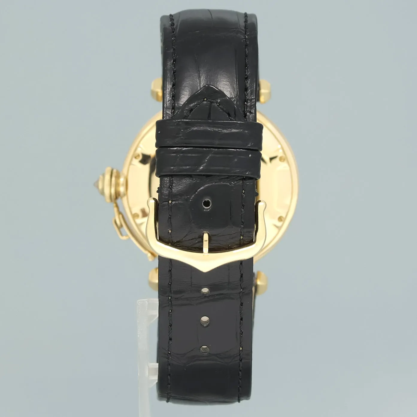 MINT Cartier Pasha Roman 1023 Yellow Gold 38mm Factory Diamond Grid Watch