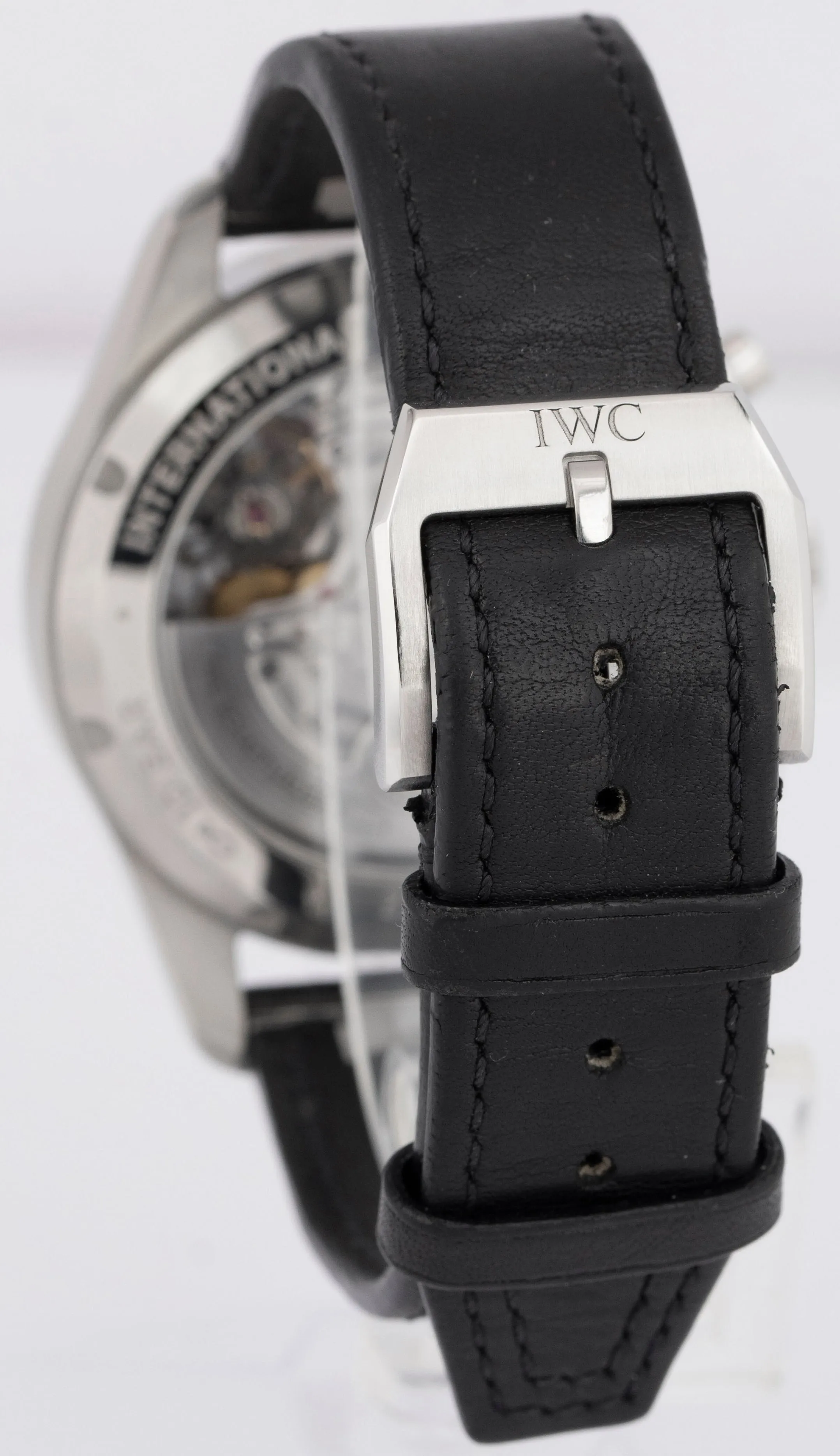 MINT IWC Pilot's Watch Day Date 43mm Chronograph Steel Black Watch IW378001 BOX