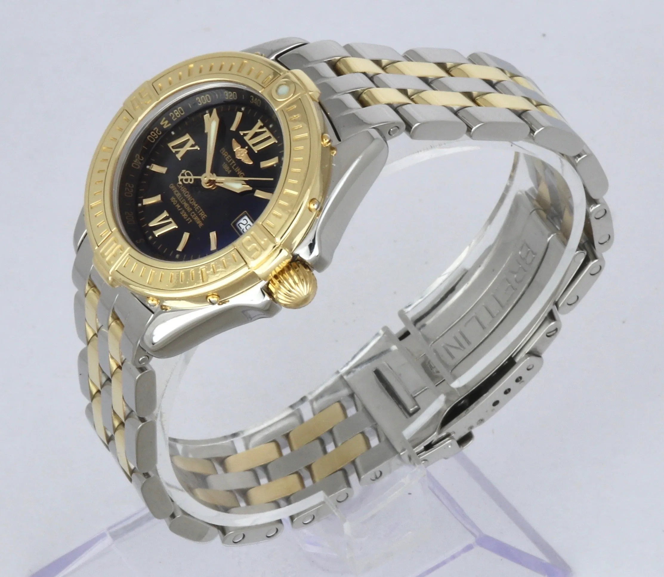 MINT Ladies Breitling Cockpit Black D67365 Two-Tone Stainless Steel 31mm Quartz