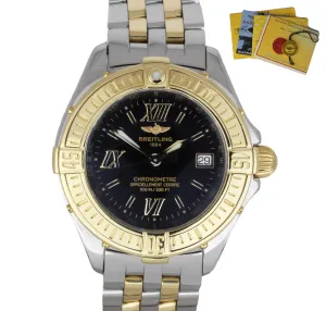 MINT Ladies Breitling Cockpit Black D67365 Two-Tone Stainless Steel 31mm Quartz