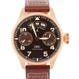 MINT PAPERS IWC Big Pilot Annual Calendar BROWN 18K Rose Gold 46mm IW502706 BOX
