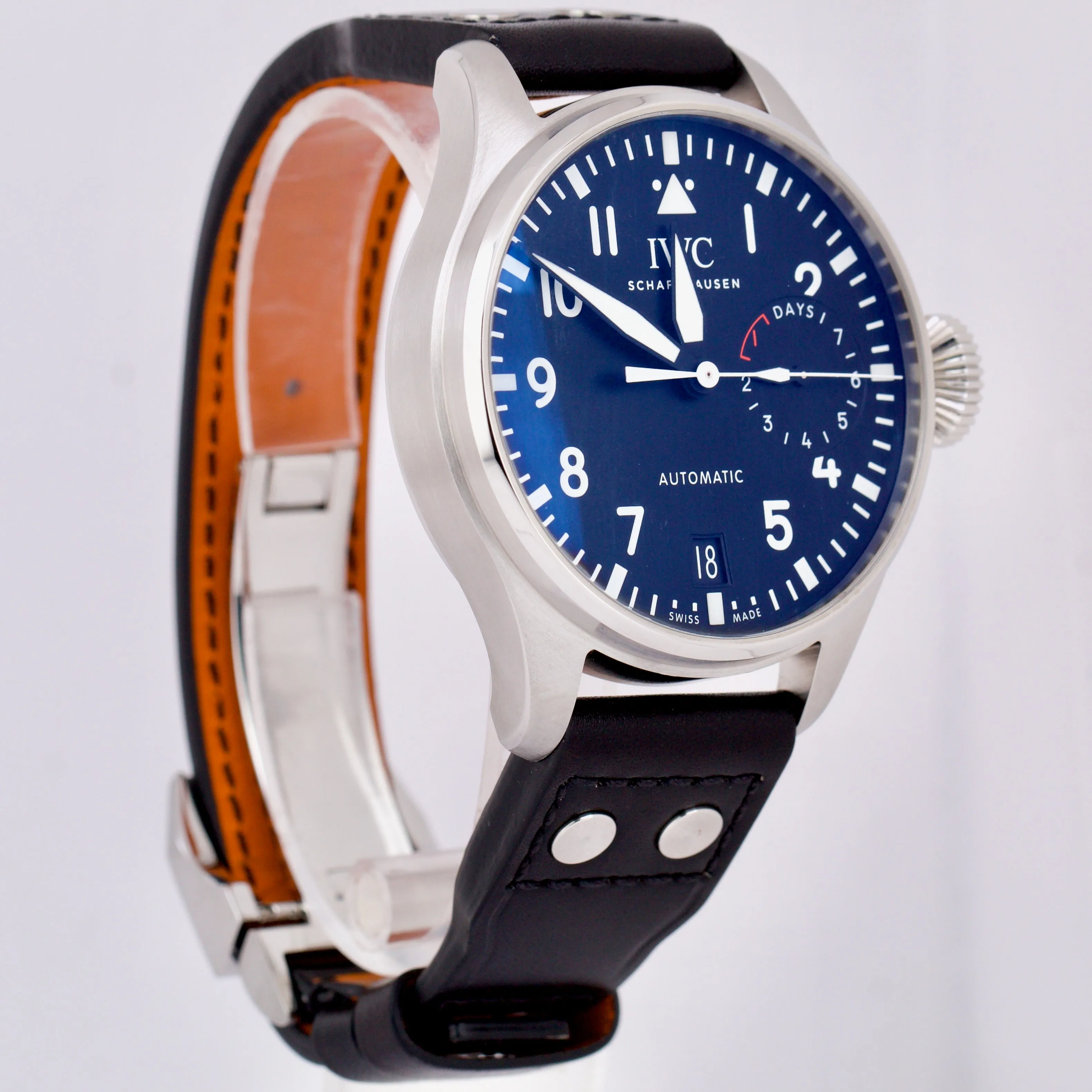 MINT PAPERS IWC Big Pilot Black 7 Day Automatic 46mm Steel IW501001 Watch BOX