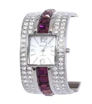 Misty Blue Sybil - Mix Crystals Bangle Bracelet Watch
