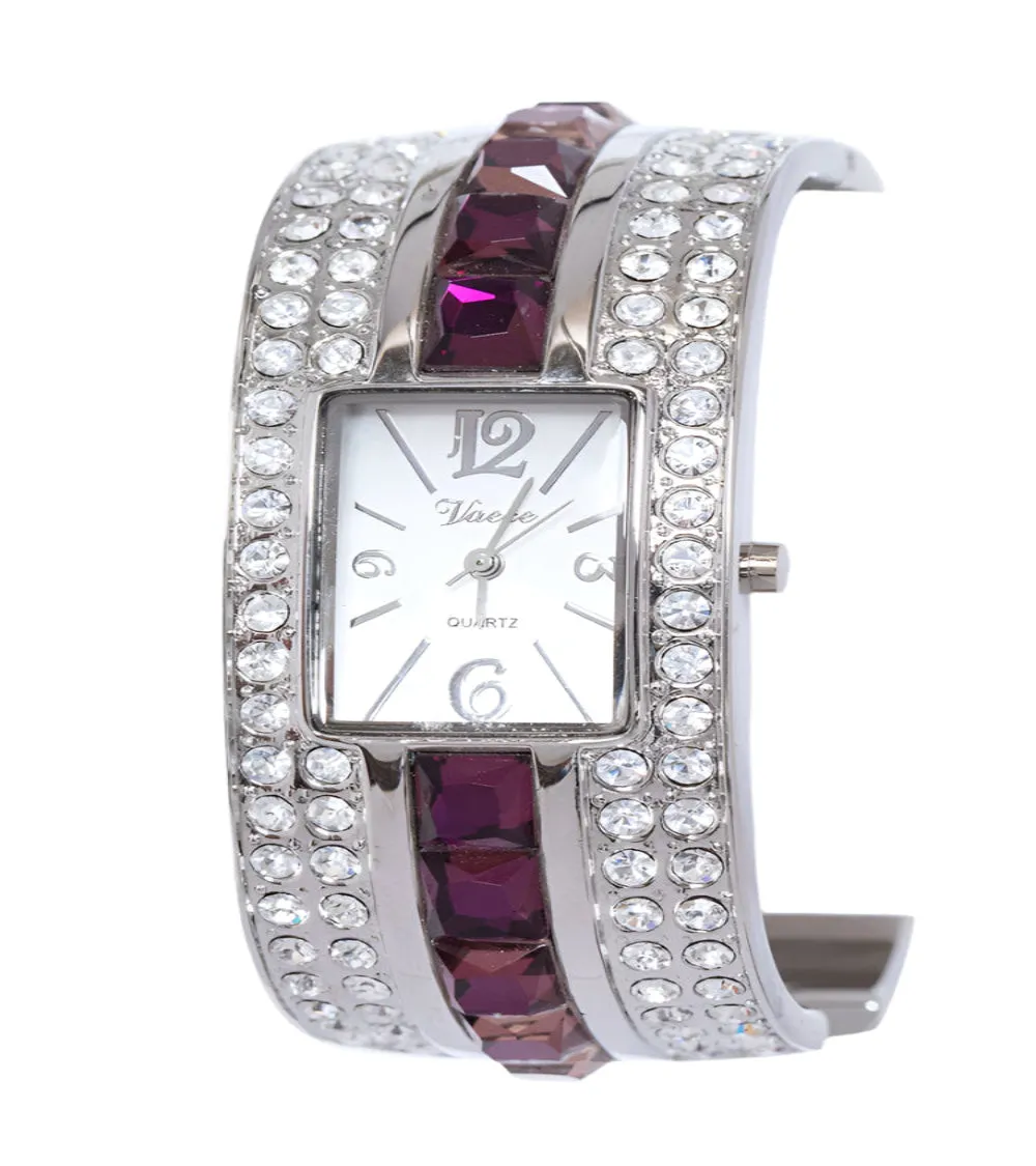 Misty Blue Sybil - Mix Crystals Bangle Bracelet Watch