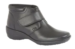 Mod Comfys L477A Memory Foam Boot X Wide Touch Fastening Ankle Boot