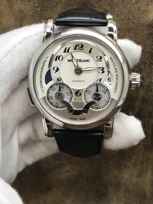 Montblanc Nicolas Rieussec Chronograph 106595 Silver Dial Automatic Men's Watch