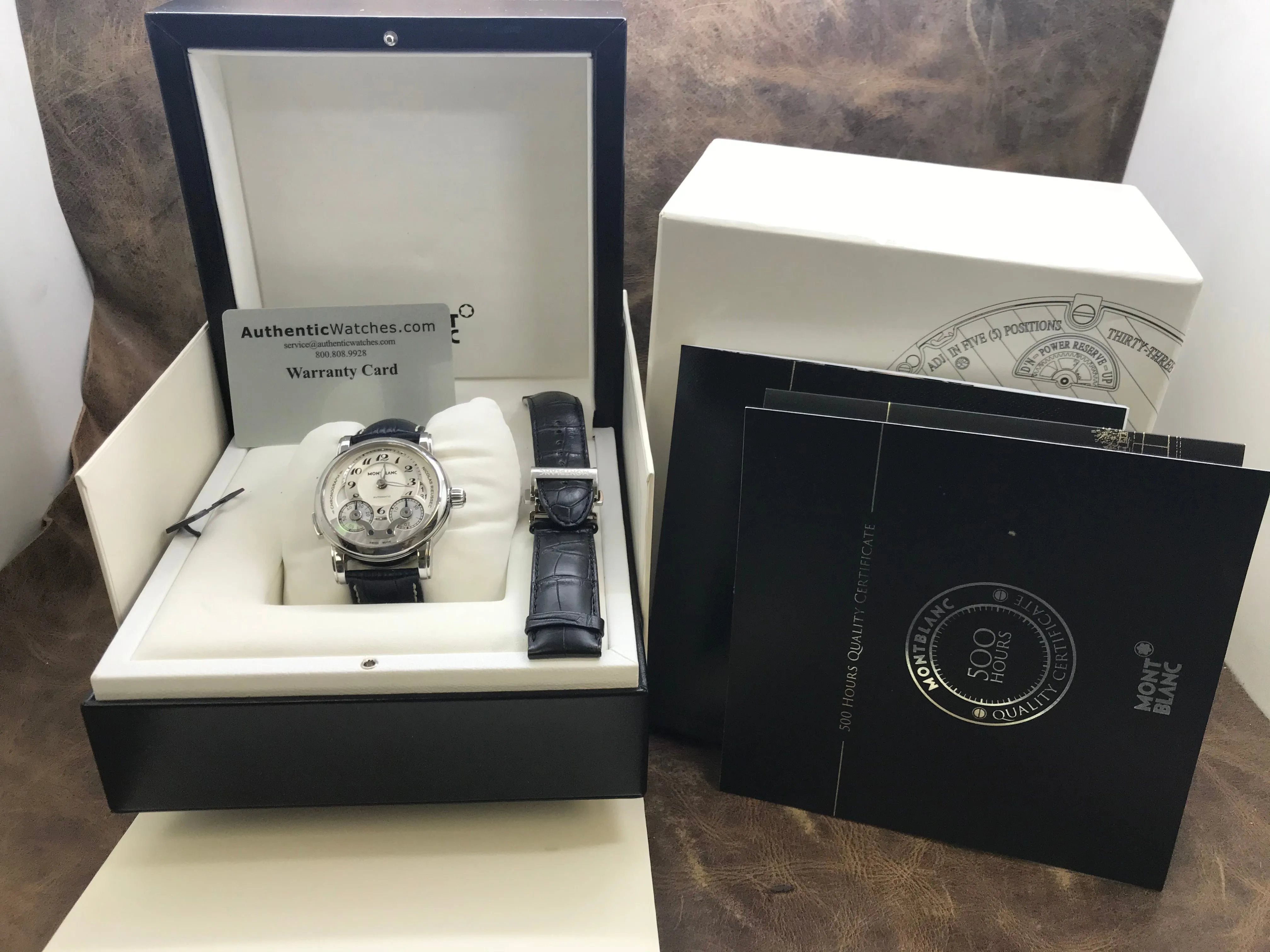Montblanc Nicolas Rieussec Chronograph 106595 Silver Dial Automatic Men's Watch