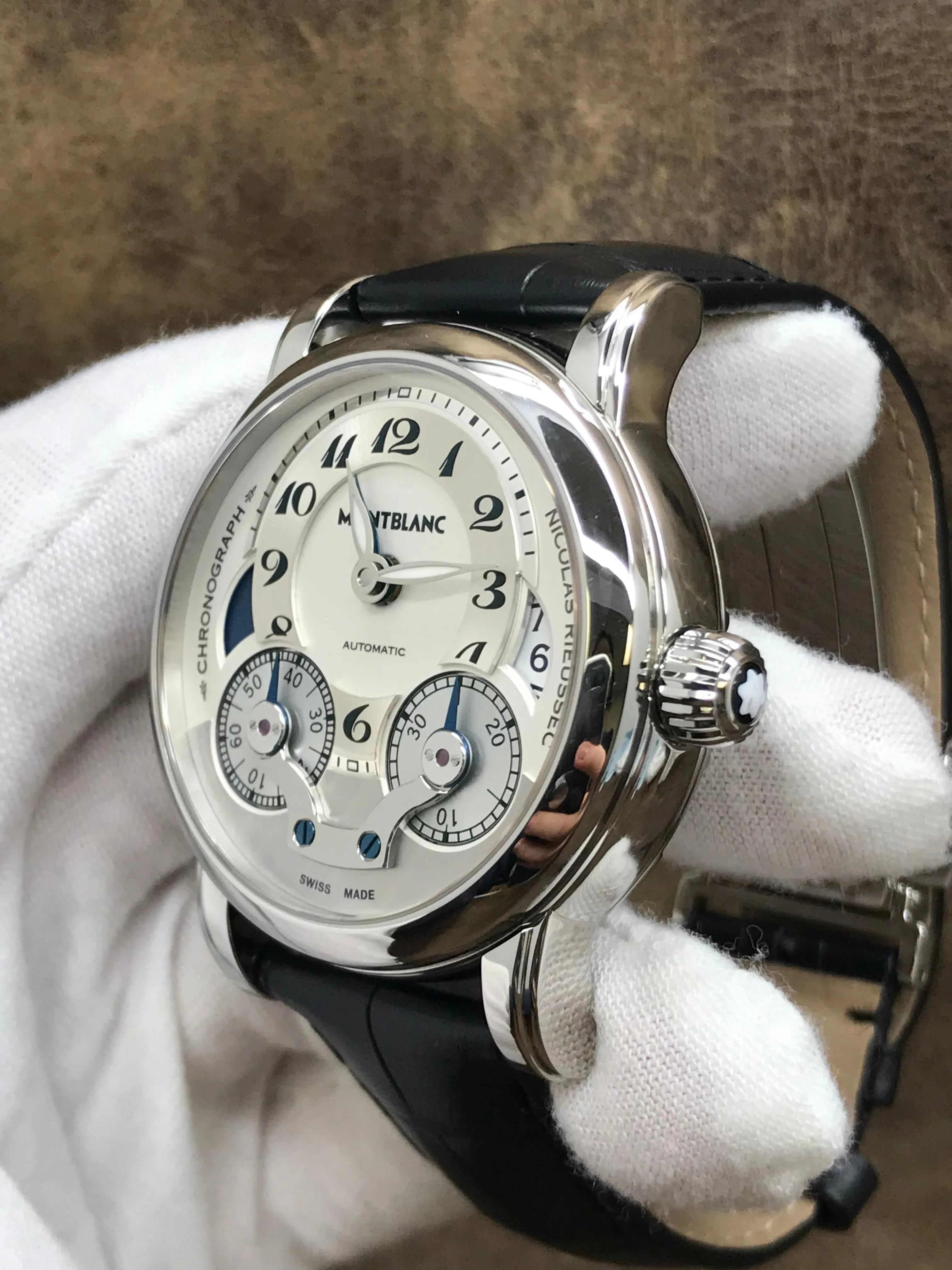 Montblanc Nicolas Rieussec Chronograph 106595 Silver Dial Automatic Men's Watch