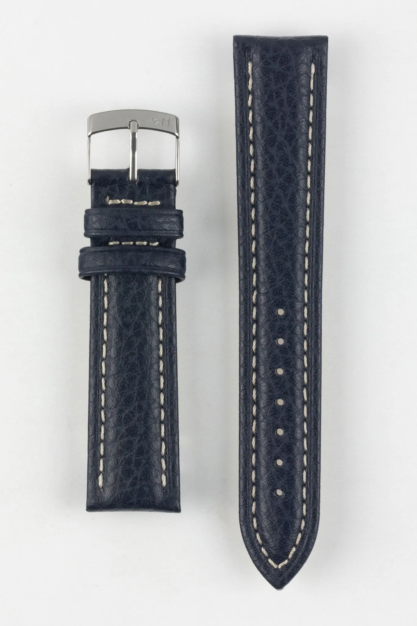 Morellato KUGA Padded Calfskin Leather Watch Strap in BLUE