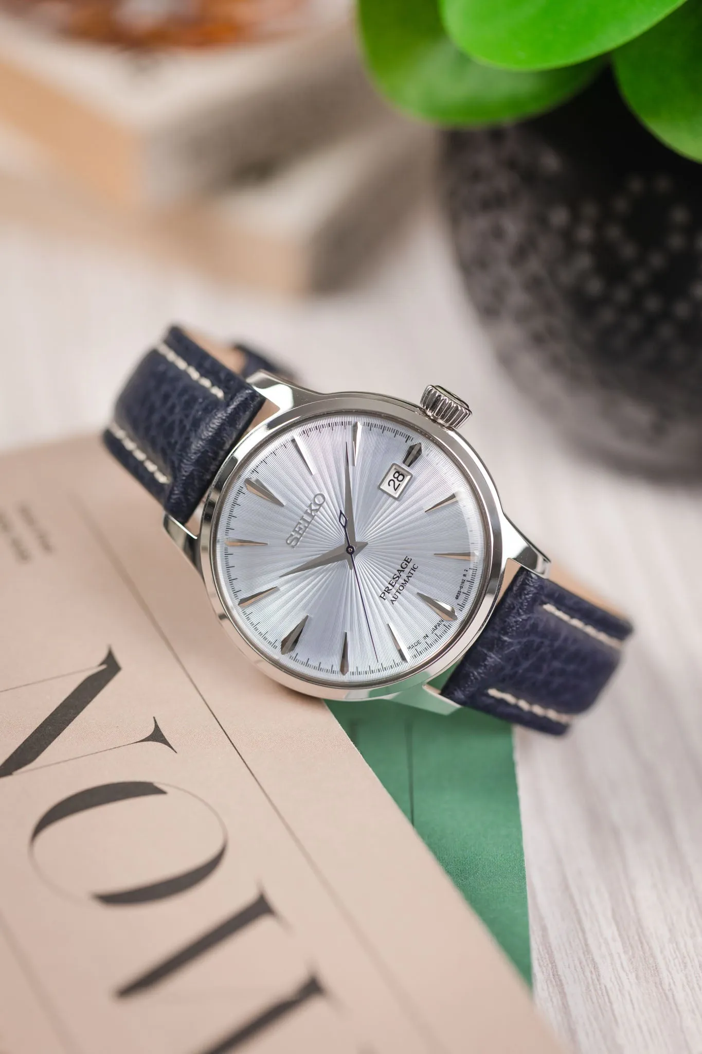 Morellato KUGA Padded Calfskin Leather Watch Strap in BLUE