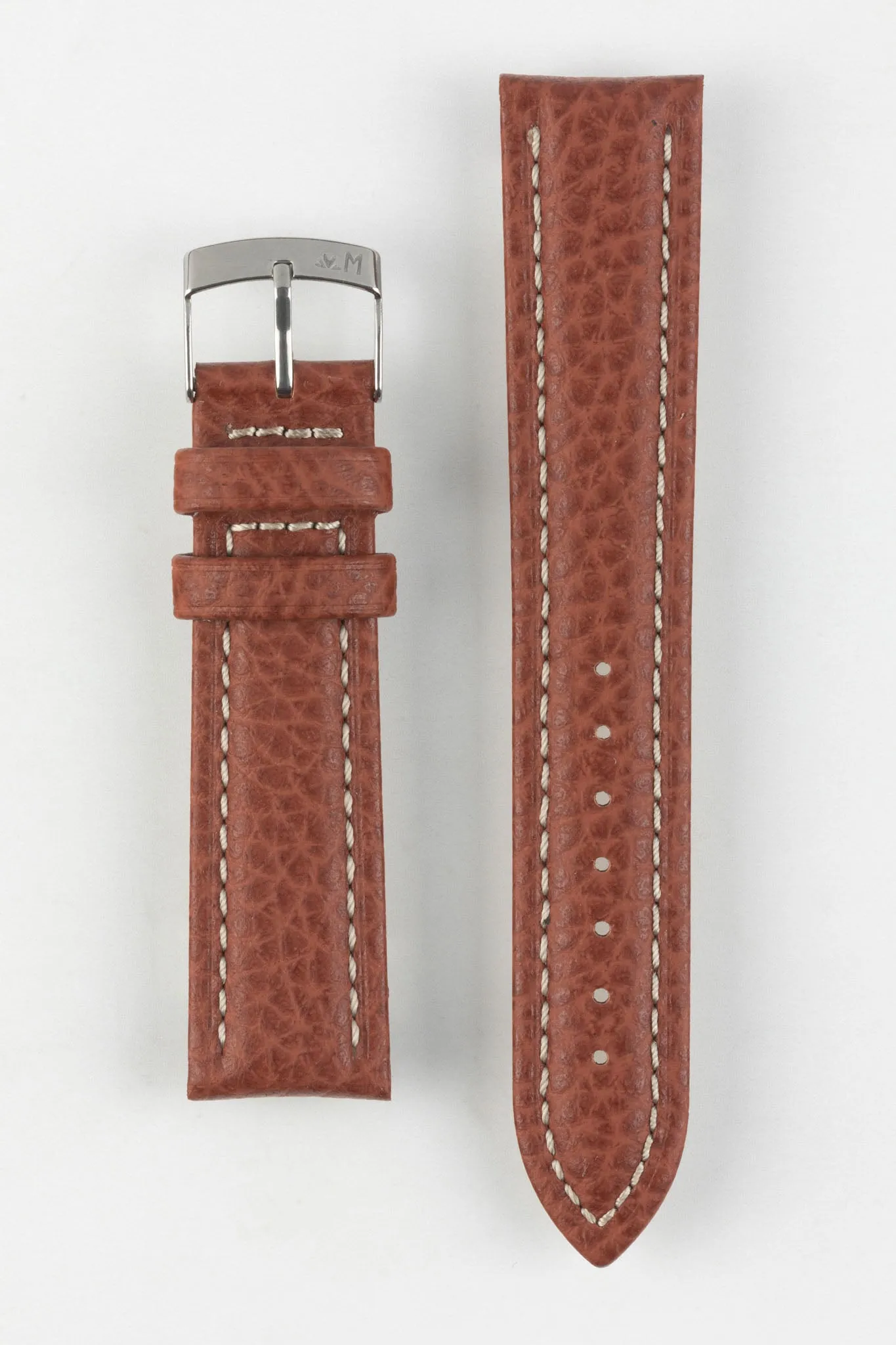 Morellato KUGA Padded Calfskin Leather Watch Strap in GOLD BROWN
