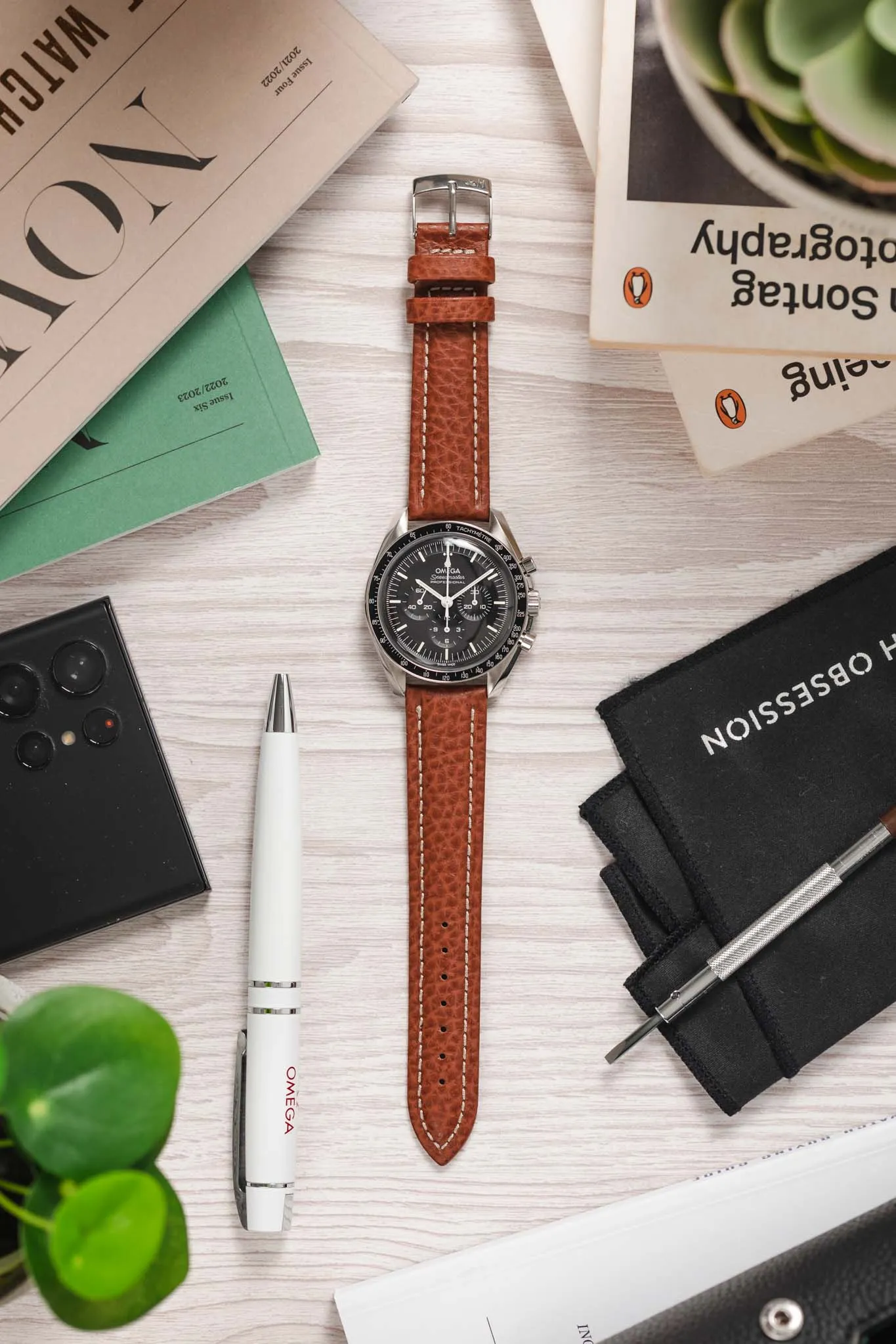 Morellato KUGA Padded Calfskin Leather Watch Strap in GOLD BROWN