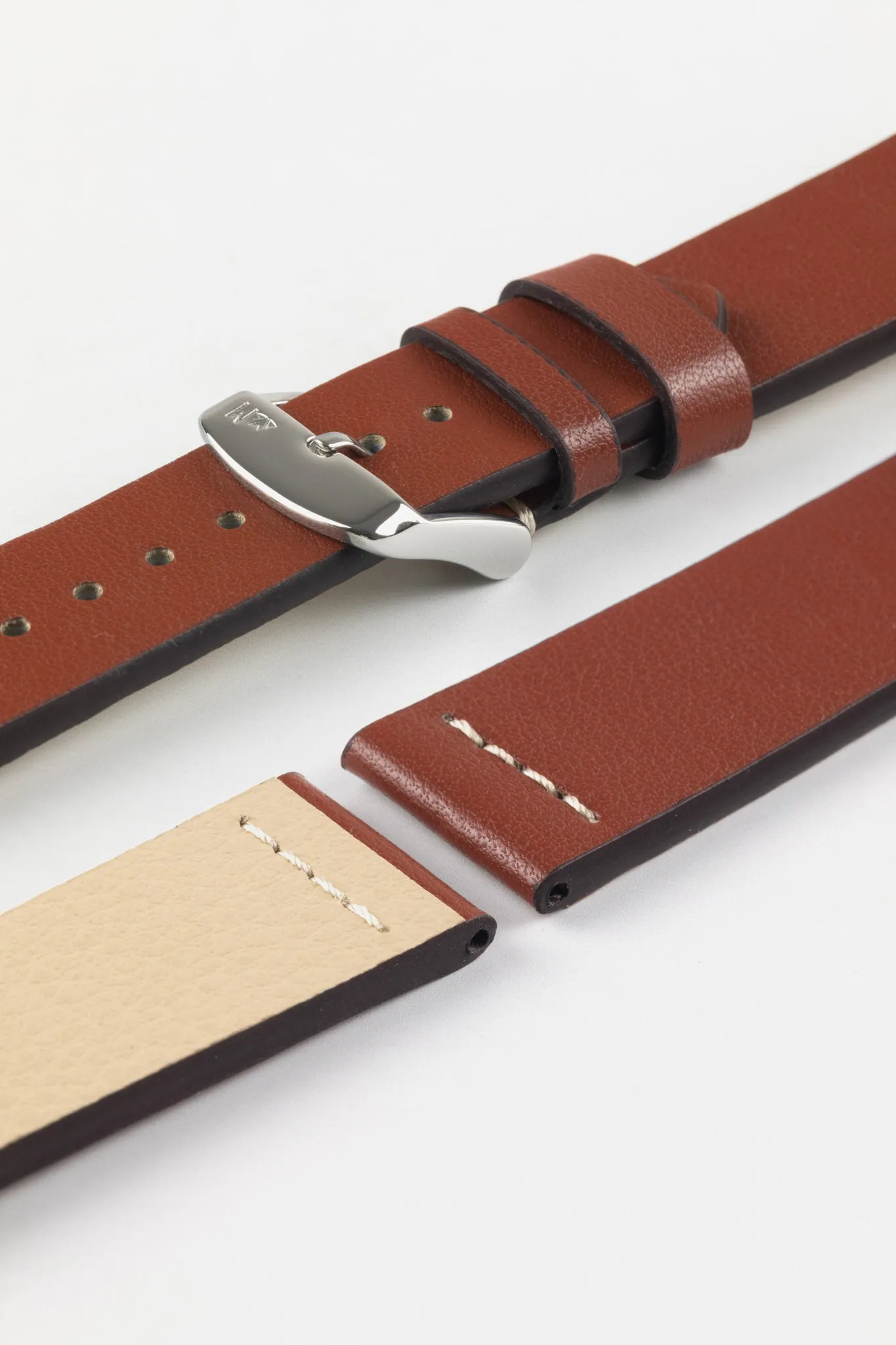 Morellato PAROS Recycled Leather-Fibre Watch Strap in GOLD BROWN