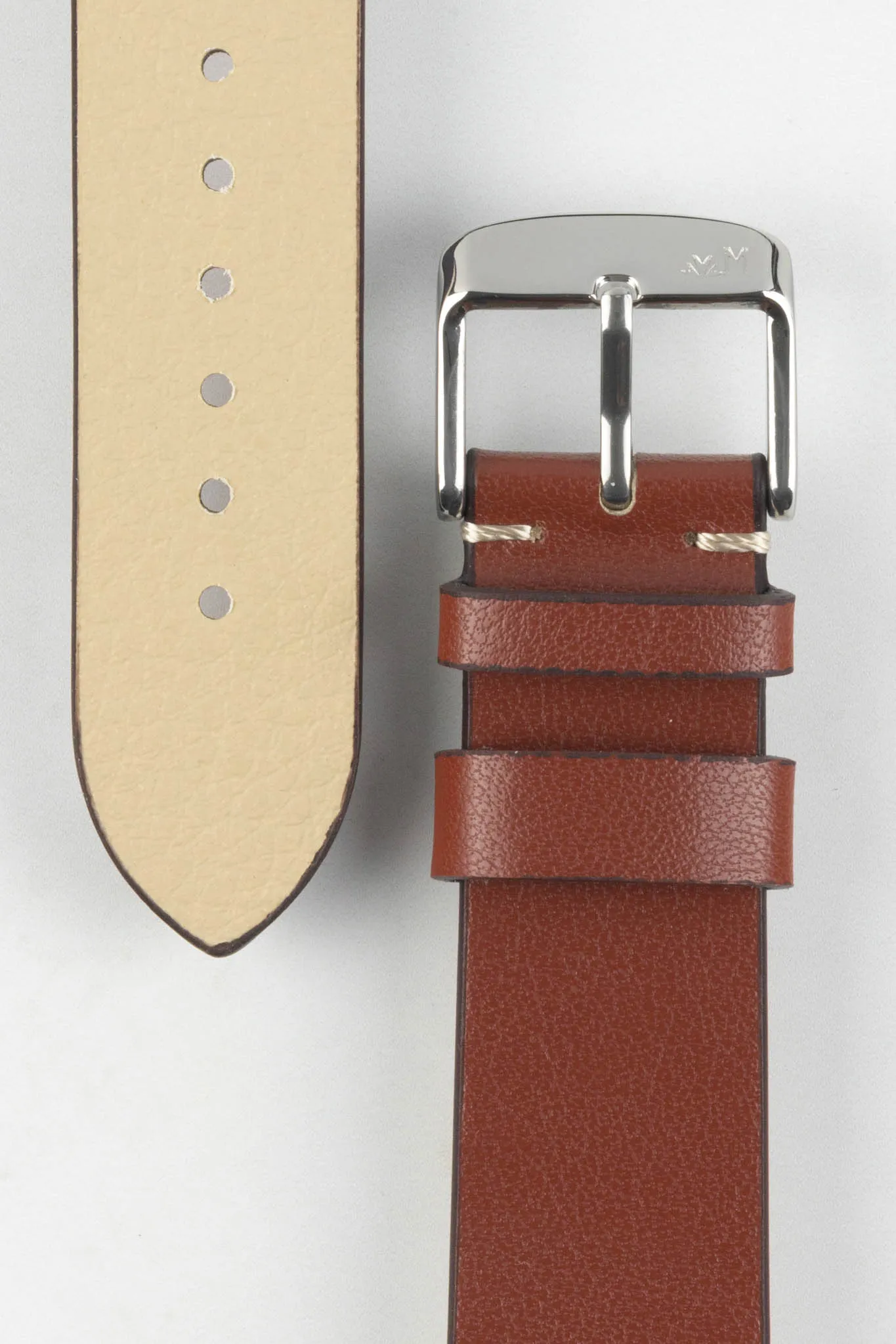 Morellato PAROS Recycled Leather-Fibre Watch Strap in GOLD BROWN