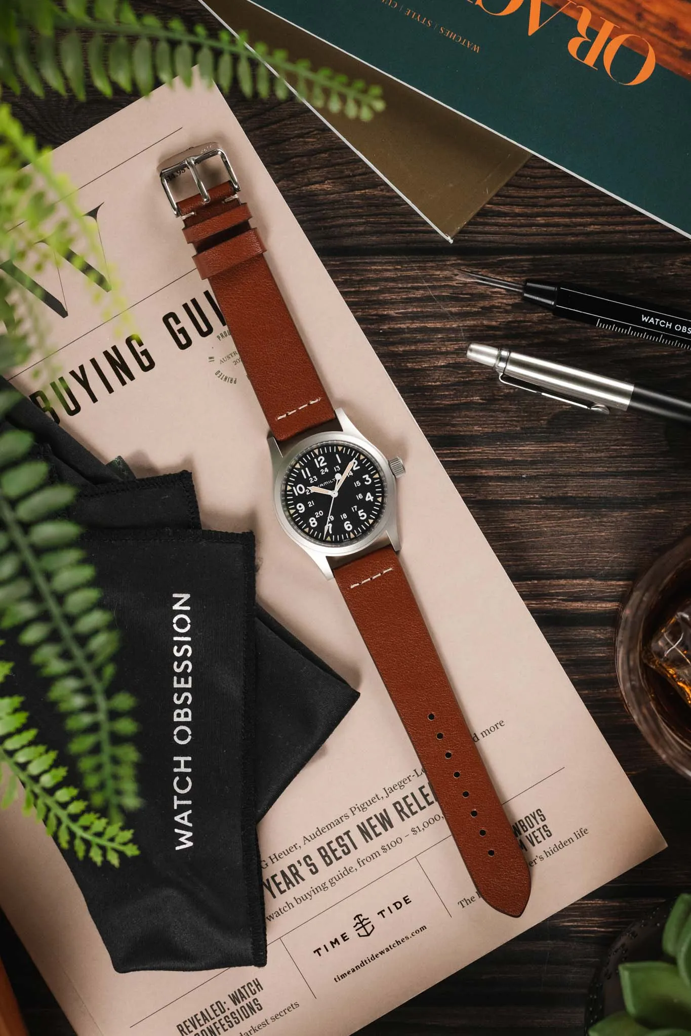 Morellato PAROS Recycled Leather-Fibre Watch Strap in GOLD BROWN