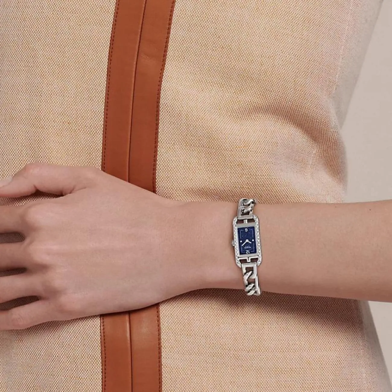 NANTUCKET - BLUE AVENTURINE DIAMOND SET SMALL WATCH