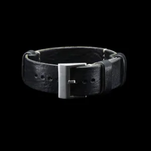 NAT2 Leather Watch Strap, Vintage NERO (Black)