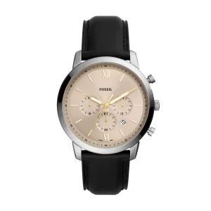 Neutra Chronograph Black Eco Leather Watch