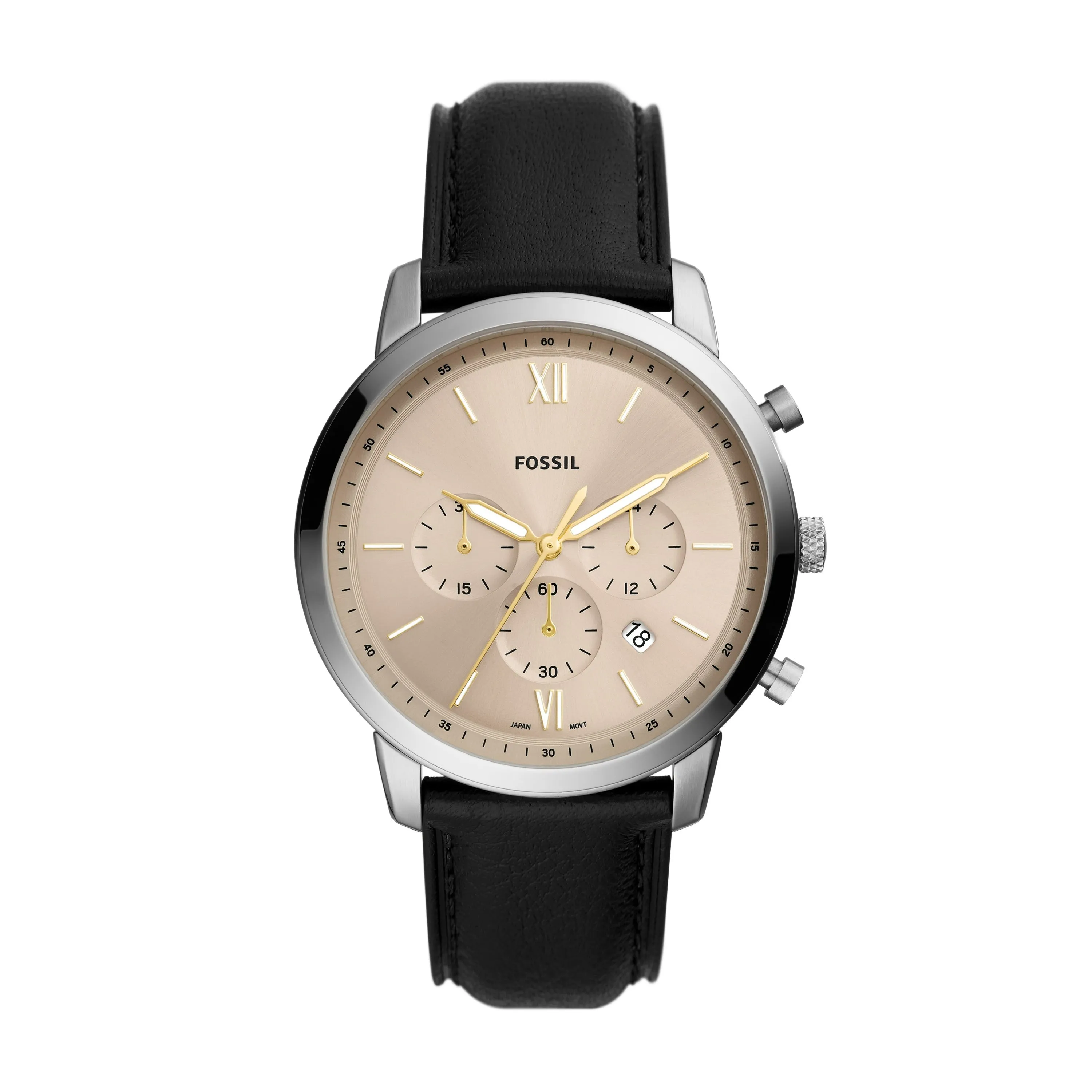 Neutra Chronograph Black Eco Leather Watch