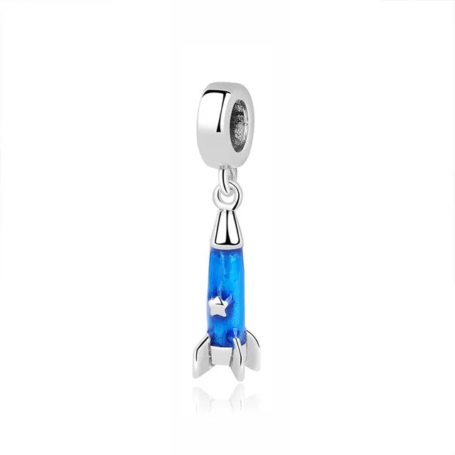 New 925 Sterling Silver Charm Bead Plane Travel Camera Eiffel Tower Beads Fit Original Pandora Bracelet charm DIY Jewelry Gift