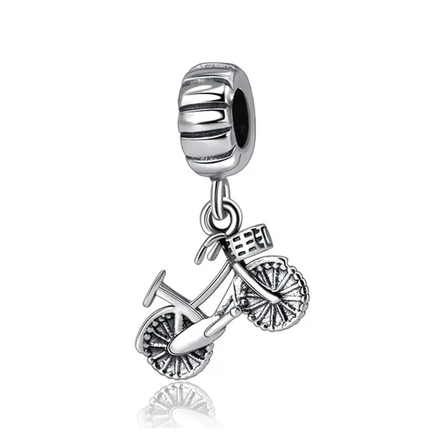 New 925 Sterling Silver Charm Bead Plane Travel Camera Eiffel Tower Beads Fit Original Pandora Bracelet charm DIY Jewelry Gift