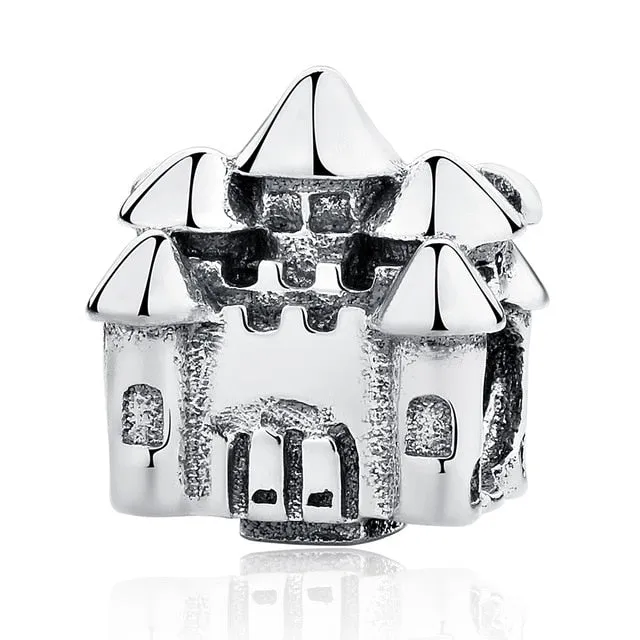 New 925 Sterling Silver Charm Bead Plane Travel Camera Eiffel Tower Beads Fit Original Pandora Bracelet charm DIY Jewelry Gift